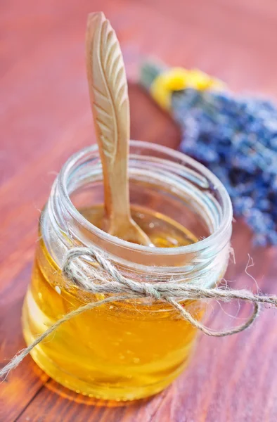 Honung och lavendel — Stockfoto