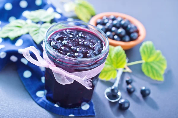 Schwarze Johannisbeermarmelade — Stockfoto