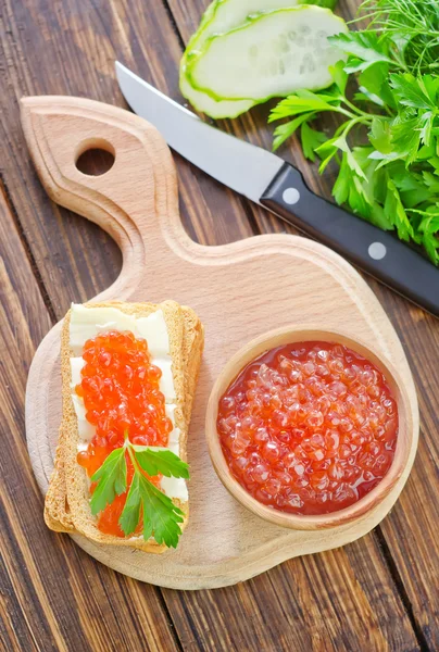 Caviar sobre pan — Foto de Stock