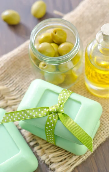 Olive soap — Stock Photo, Image