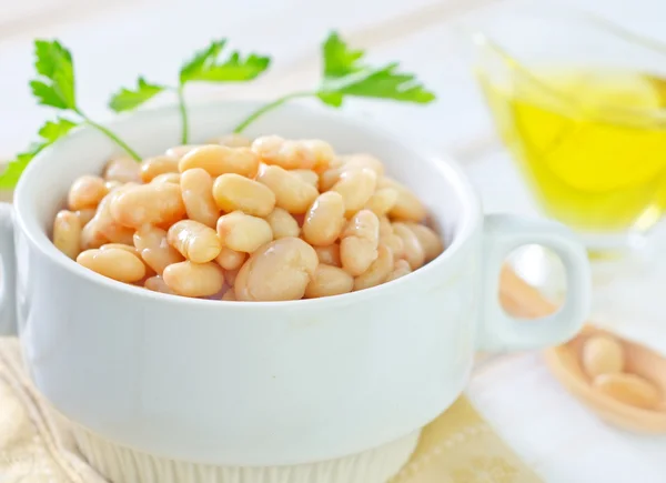 White beans in bowl — Stock Photo, Image