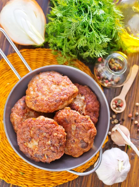 Costeletas fritas — Fotografia de Stock