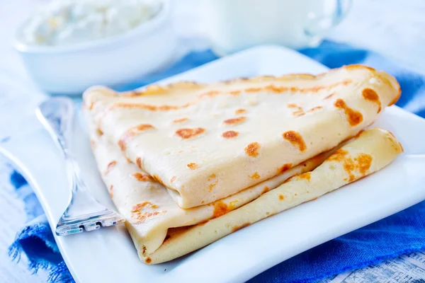 Läckra pannkakor — Stockfoto