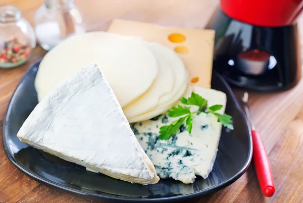 Cheese on plate — Stock Photo, Image