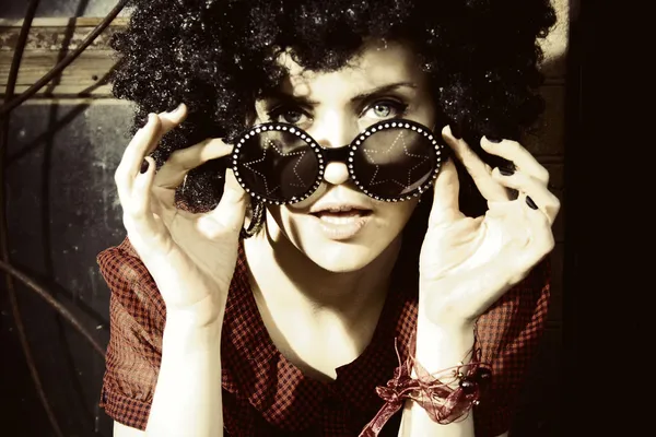 moda sanat fotoğrafı. güzel genç kız. Retro tarz fotoğraf