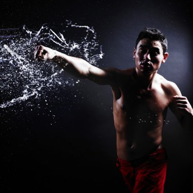 Boks fitness kavramı fotoğraf. eğitim uçağı