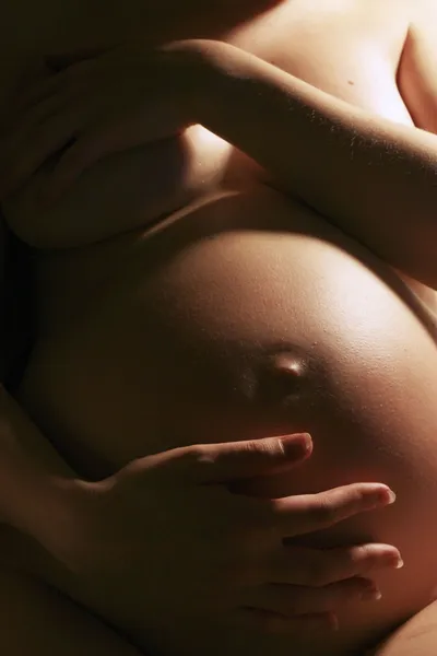 No final da gravidez — Fotografia de Stock