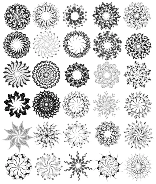 Cercles décorés — Image vectorielle