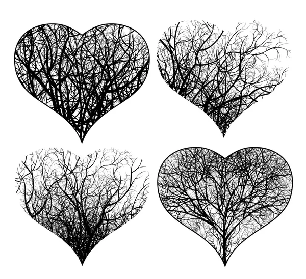 Ornamented hearts — Stock Vector
