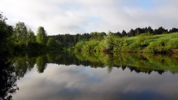 Morning river — Stock Video