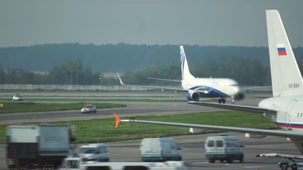 Repülőtéri forgalmat, Domodedovo — Stock videók