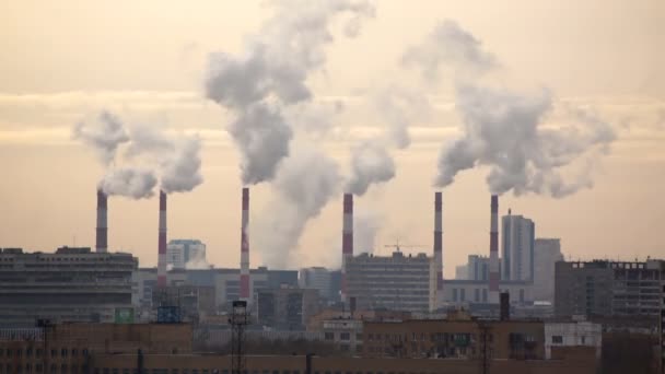 Промышленный смог — стоковое видео