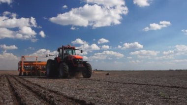 traktör, iş, yan görünüm