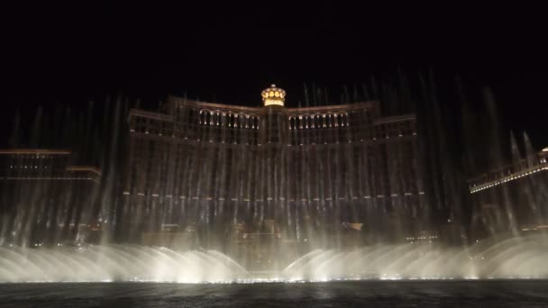 Bellagio fontäner Visa, las vegas — Stockvideo
