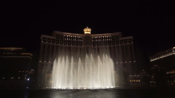 Bellagio fonteinen show, las vegas — Stockvideo