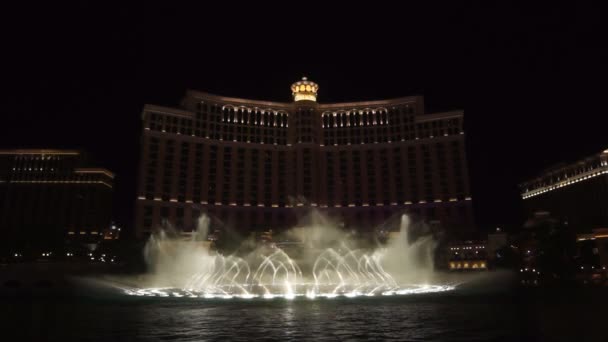 Bellagio fountains show, Las Vegas — Stock Video
