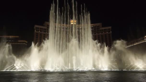 Bellagio fonteinen show, las vegas — Stockvideo