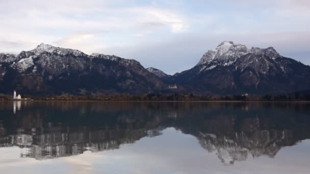 Forggensee lake, Duitsland — Stockvideo