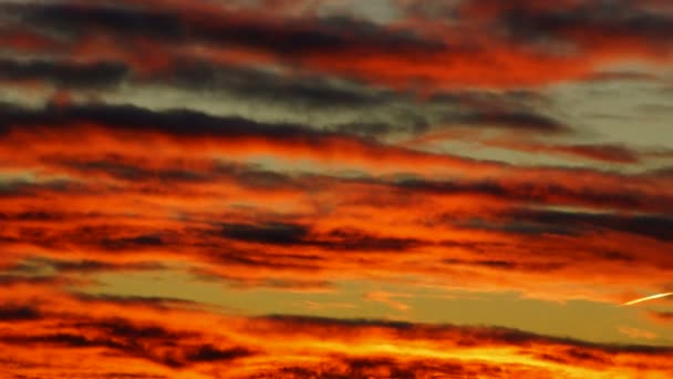 Zonsondergang wolken — Stockvideo