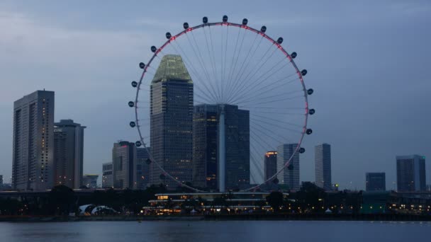 Diabelskiego młyna Singapore flyer — Wideo stockowe