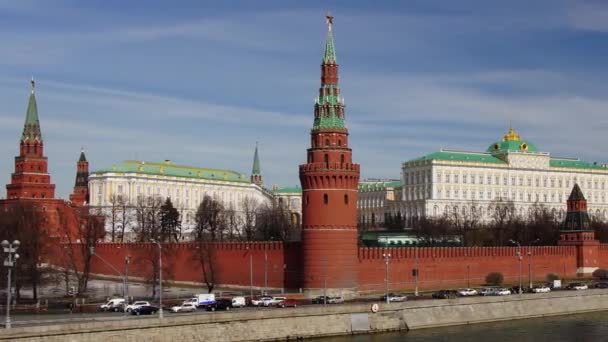 Grand kremlin palace in Moskou, time-lapse — Stockvideo