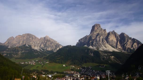 Village in Italian Alps — Stock Video