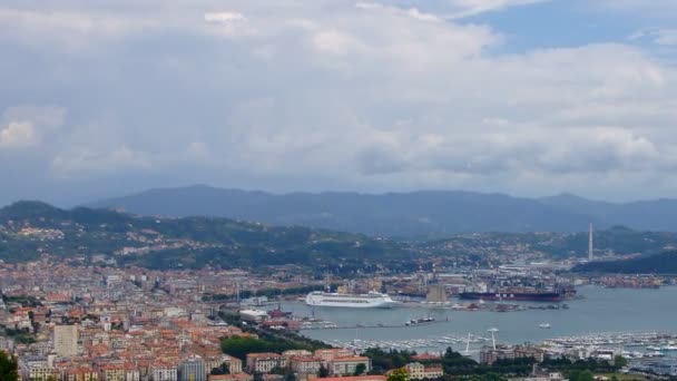 De haven van la spezia, time-lapse — Stockvideo