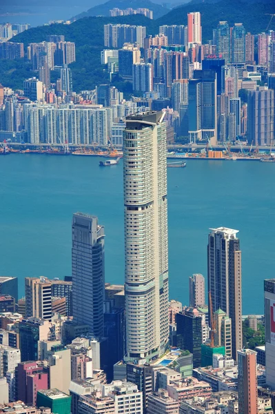 Hong Kong 'da gökdelenler — Stok fotoğraf