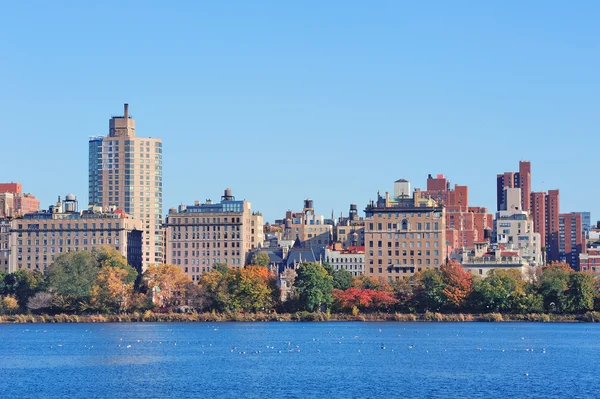 New York City Central Park über dem See — Stockfoto
