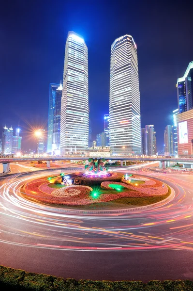 Shanghai strada notte — Foto Stock