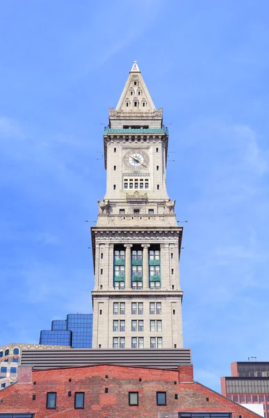 Boston clock tower in downtown — Stock Photo, Image