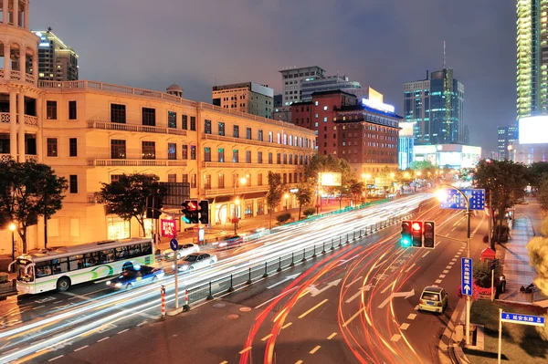 Shanghai vue sur la rue — Photo