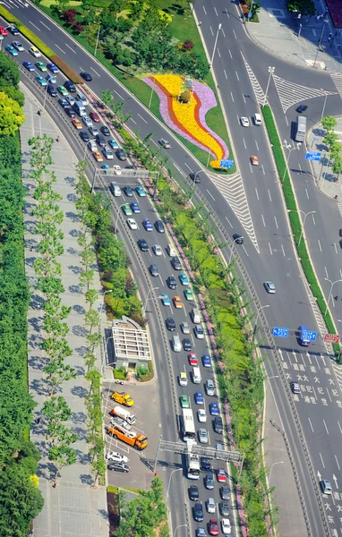 Shanghai aerial in the day — Stock Photo, Image