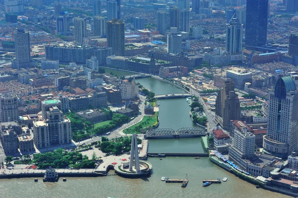 Shanghai aerial in the day — Stock Photo, Image