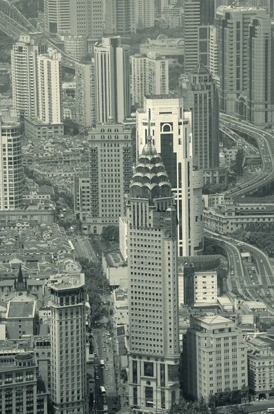 Shanghai in schwarz-weiß — Stockfoto