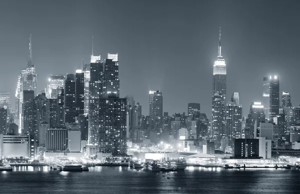 New Yorku manhattan černé a bílé — Stock fotografie