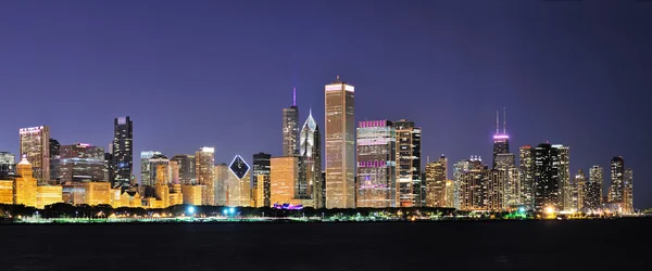 Chicago night panorama — Stock Photo, Image