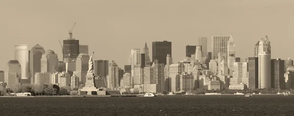 न्यूयॉर्क सिटी मॅनहॅटन काळा आणि पांढरा — स्टॉक फोटो, इमेज