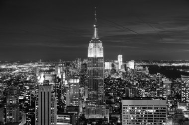 New York'un manhattan skyline havadan görünümü