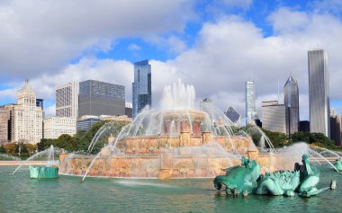 Chicago Buckingham fountain clipart