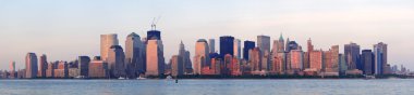 New York Şehri Manhattan şehir merkezi silueti