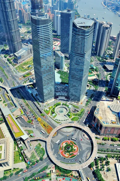 Shanghai aerial in the day — Stock Photo, Image