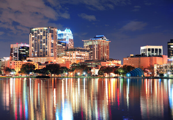 Orlando downtown dusk