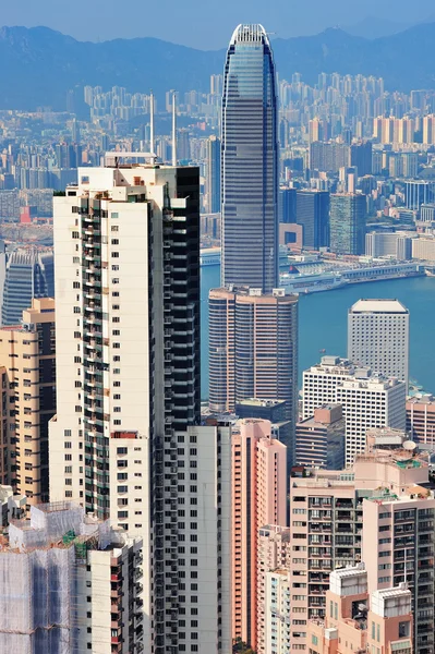 Luchtfoto van Hong kong — Stockfoto