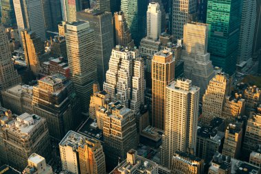 New York'un manhattan sokak havadan görünümü