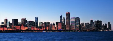 Chicago night panorama