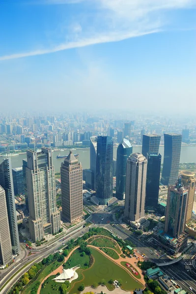 Luchtfoto van Shanghai — Stockfoto