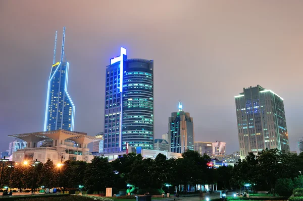 Šanghaj v noci — Stock fotografie
