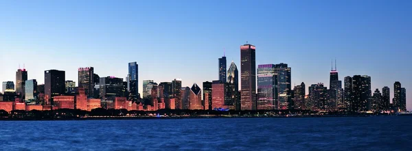 Chicago night panorama — Stok fotoğraf