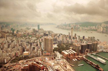 Hong kong havadan görünümü